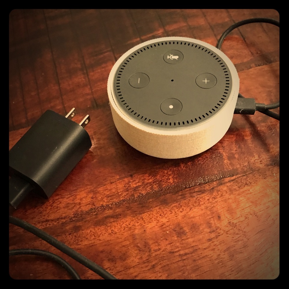 Amazon echo dot 2nd generation with beige case